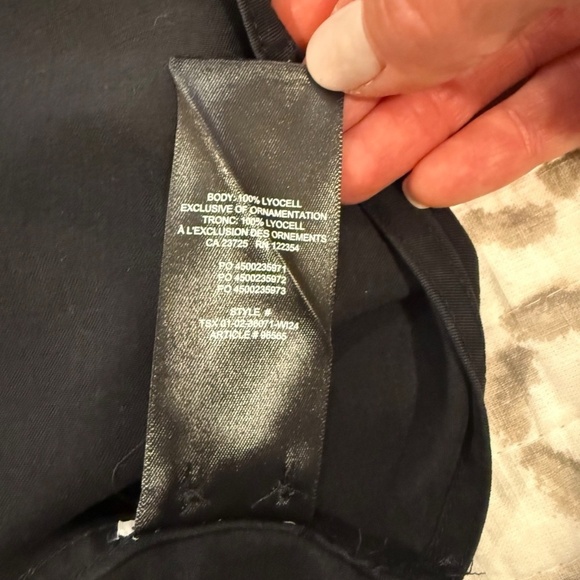 BABATON Aritzia Utility Tencel Lyocell Black Button Up Shirt; Women's XS - Picture 8 of 12